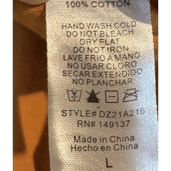 Double Zero Lovely Large Long Sleeve Crop Top t-shirt cotton casual comfort sz L - Picture 3 of 4